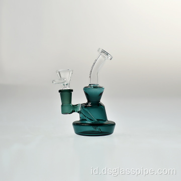 Mini 5,5 inci oli oleskan rig dengan kuarsa banger shower head hookahs bubbler gelas merokok pipa air